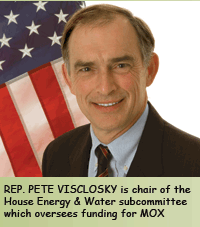 Pete Visclosky holds the purse strings for MOX.